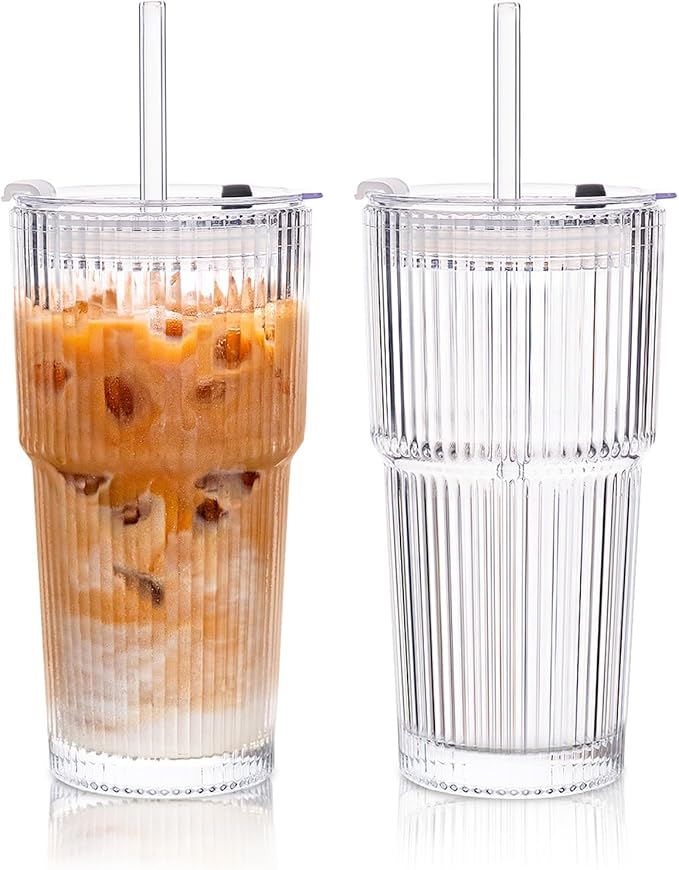 Ribbed Glass Tumblers